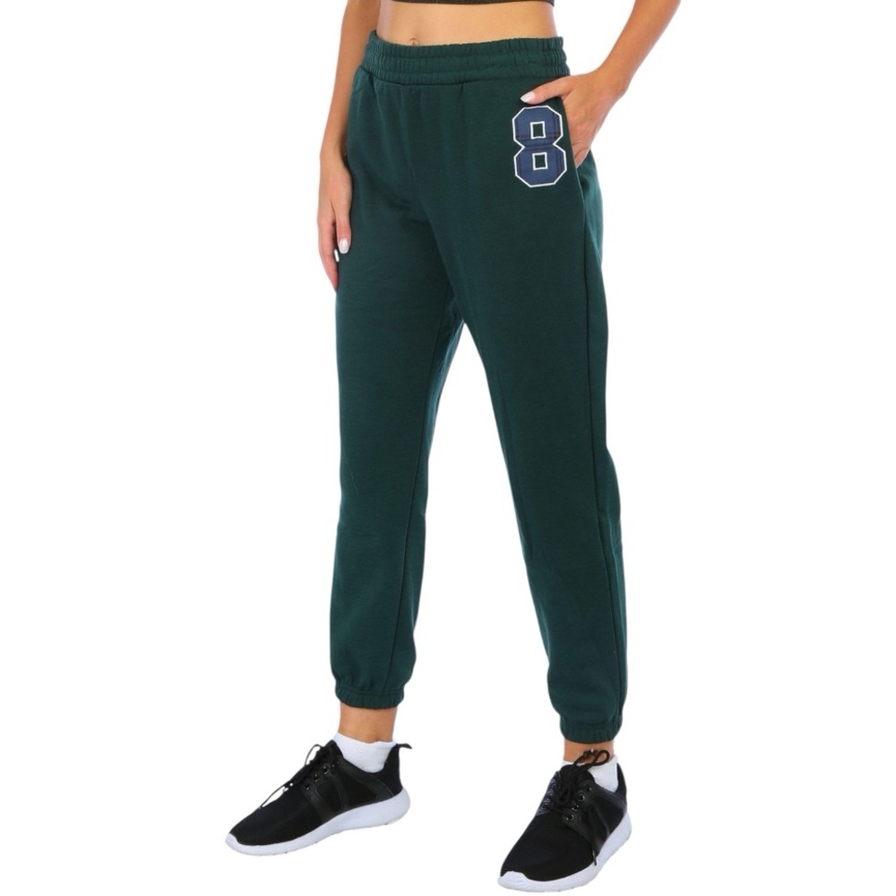 Back to School Sale No Comment Youth Green Joggers with Number Patch GUC